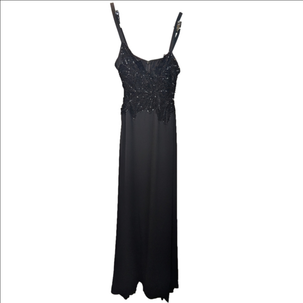 La Perla Vintage Elegant Black Evening Gown Size 46 In VGUC